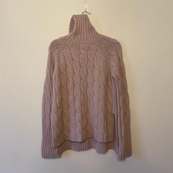 Goodnight Macaroon L cable knit sweater turtleneck pullover cream neutral cozy - Picture 5 of 7